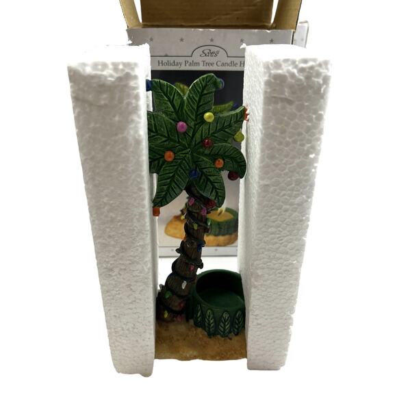 2 Scott's Palm Tree Tealight Holder Resort Collectible of Distinction Gift Deco - Picture 9 of 15
